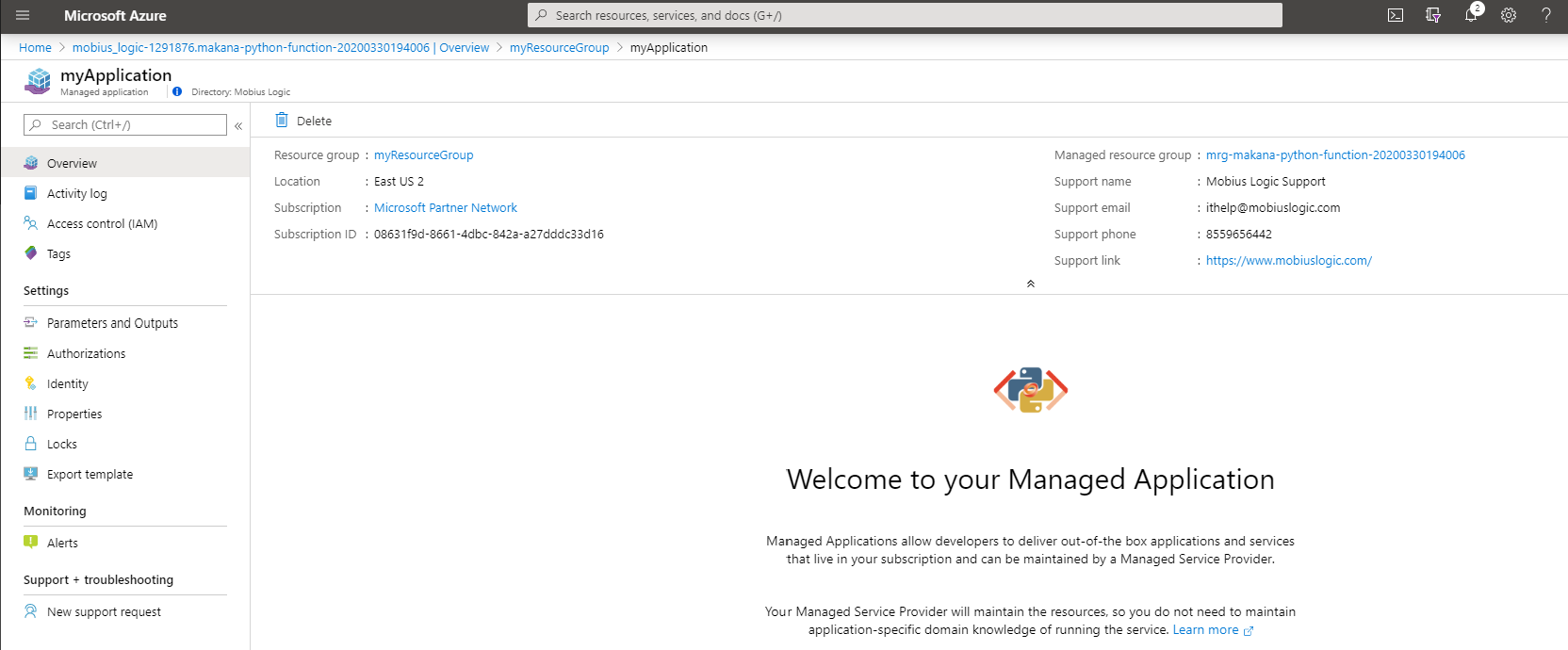 Welcome to your managed application